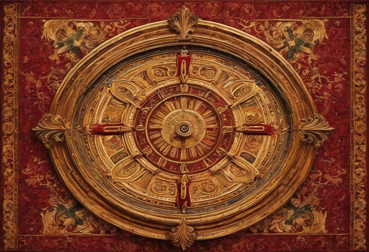 A captivating scene showcasing a grand tapestry woven with intricate historical events and timelines, featuring vibrant depictions of ancient civilizations, explorers, and iconic moments. The background should fade into a mystical clock, symbolizing the passage of time, while scrolls and quills float around, representing narratives waiting to be discovered. The overall color palette should be warm and inviting, evoking a sense of nostalgia and wonder. super-realistic. rich textures. warm colors.